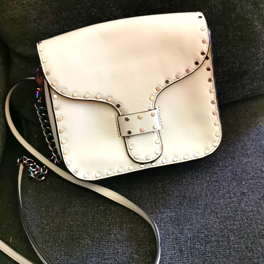 Rebecca Minkoff white studded purse